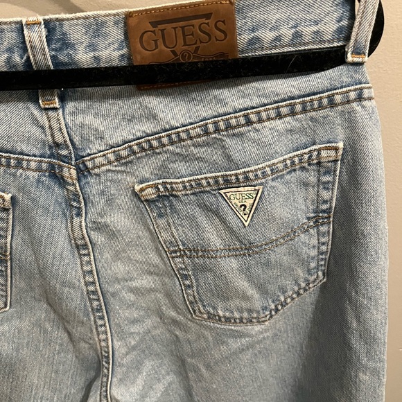 Guess blue jeans multiple button up no zipper baggy leg size 36 - Picture 4 of 5